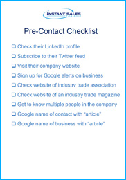 Pre-Contact Checklist